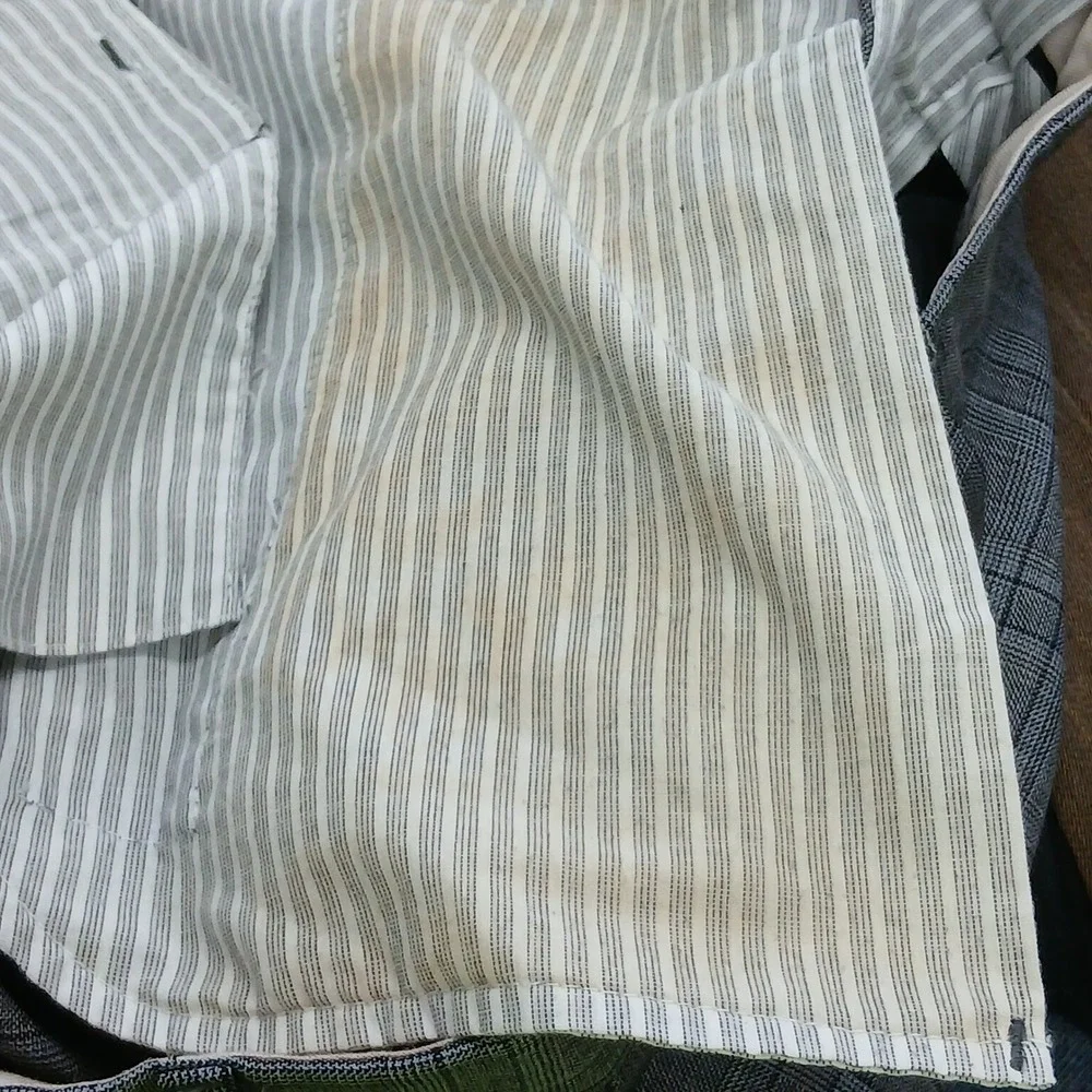 Banana Republic Pants Mens 35 Tailored Slim Fit‎ Grey Plaid Dress